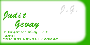 judit gevay business card