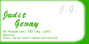 judit gevay business card